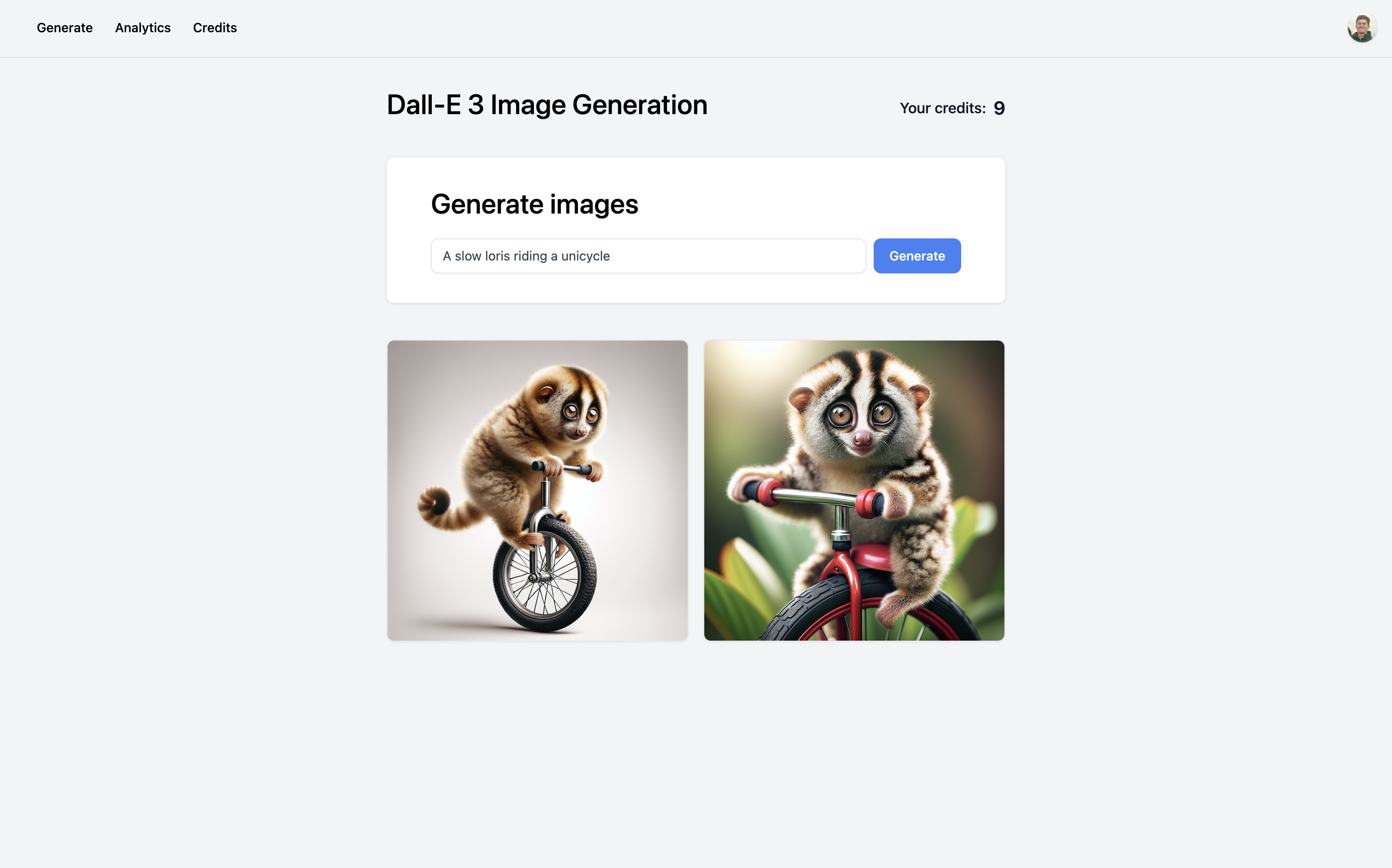 Simple AI image generation application. Contains example code of generating and refilling Unkey API keys in response to a Stripe payment link, and using the `remaining` field for measuring usage.